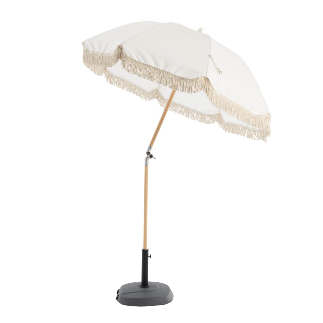 Noosa Beach Umbrella Salt with timber pole and carry bag