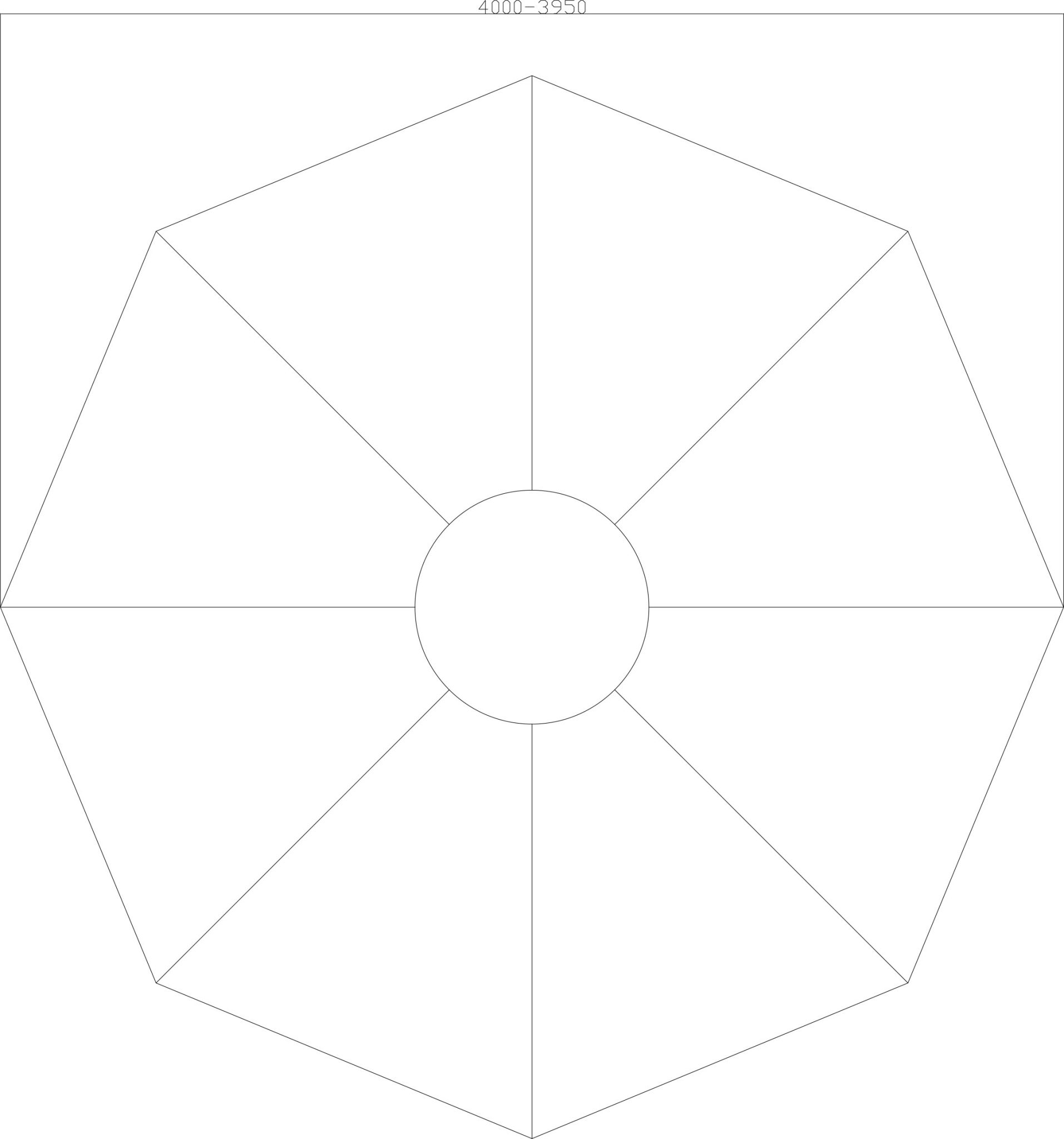 Helios cantilever umbrella canopy footprint diagram, measurements in millimetres