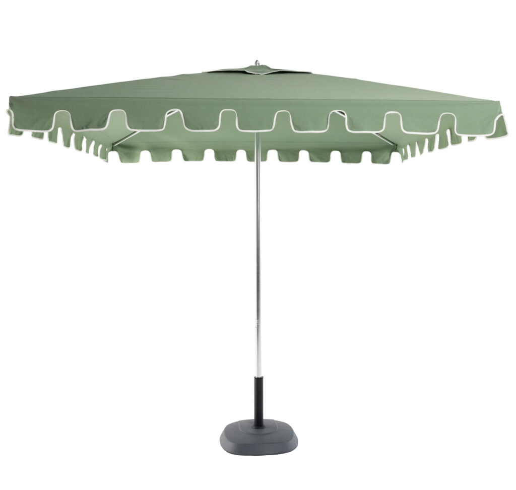 Villa Valance Umbrella 220cm Square Available vibrant retro style available in 4 colours