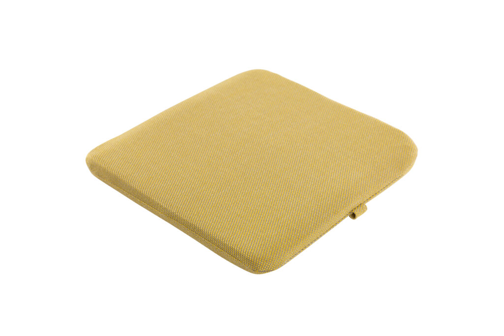 Stacker Outdoor Chair Cushion – colourful Sunproof® Olefin cushion designed for Nardi resin chairs, shown in assorted colours to match Umbrella Fellas umbrellas